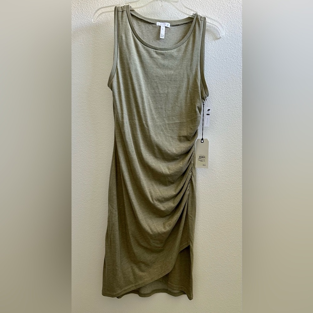 “Leith” cotton sundress in green heather